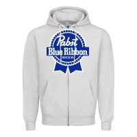 Dove Grey pabst blue ribbon Zipper Hoodie - artisFamous