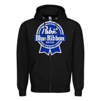 Black pabst blue ribbon Zipper Hoodie - artisFamous