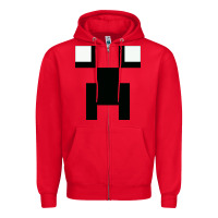 Red Creeper Squad Zipper Hoodie - artisFamous