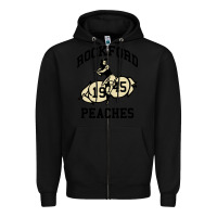 Black rockford peaches Zipper Hoodie - artisFamous
