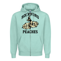 Seafoam rockford peaches Zipper Hoodie - artisFamous