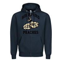 Navy rockford peaches Zipper Hoodie - artisFamous