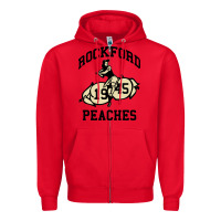Red rockford peaches Zipper Hoodie - artisFamous