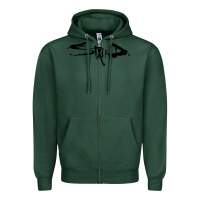 Sports Green staind Zipper Hoodie - artisFamous