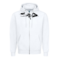 White staind Zipper Hoodie - artisFamous