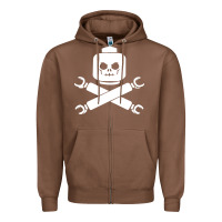 Chestnut block face pirate Zipper Hoodie - artisFamous