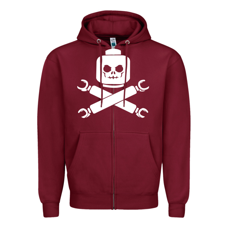 Block Face Pirate Zipper Hoodie by artisFamous | Teevron