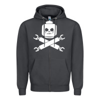 Smoke block face pirate Zipper Hoodie - artisFamous