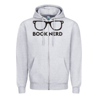 Heather Grey book nerd Zipper Hoodie - artisFamous