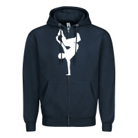 Navy breakdancer Zipper Hoodie - artisFamous