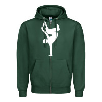 Sports Green breakdancer Zipper Hoodie - artisFamous