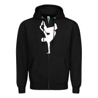 Black breakdancer Zipper Hoodie - artisFamous