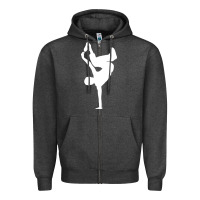 Charcoal Heather breakdancer Zipper Hoodie - artisFamous