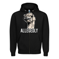 Black letterkenny allegedly ostrich funny Zipper Hoodie - artisFamous
