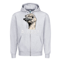 Heather Grey letterkenny allegedly ostrich funny Zipper Hoodie - artisFamous