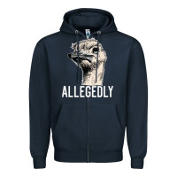 Navy letterkenny allegedly ostrich funny Zipper Hoodie - artisFamous