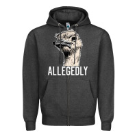 Charcoal Heather letterkenny allegedly ostrich funny Zipper Hoodie - artisFamous