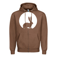 Chestnut bunny and full moon funny Zipper Hoodie - artisFamous