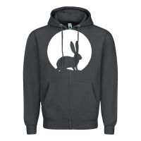 Smoke bunny and full moon funny Zipper Hoodie - artisFamous