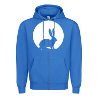 True Royal bunny and full moon funny Zipper Hoodie - artisFamous