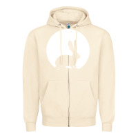 Sandshell bunny and full moon funny Zipper Hoodie - artisFamous
