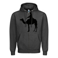 Charcoal Heather camel rider Zipper Hoodie - artisFamous