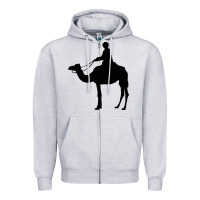 Heather Grey camel rider Zipper Hoodie - artisFamous