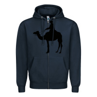 Navy camel rider Zipper Hoodie - artisFamous