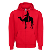 Red camel rider Zipper Hoodie - artisFamous
