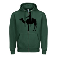Sports Green camel rider Zipper Hoodie - artisFamous