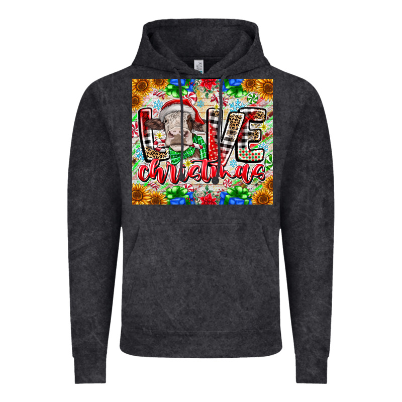 Love Christmas Cow Vintage Hoodie by CowhideDigitalArt | Teevron