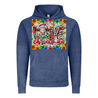 Vintage Denim Love Christmas cow Vintage Hoodie - CowhideDigitalArt
