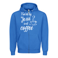 True Royal Fueled by jesus and coffee Zipper Hoodie - artisFamous