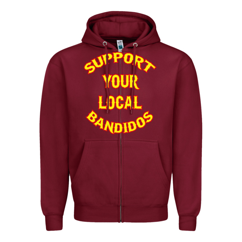 Bandidos Support Your Local Texas Zipper Hoodie by artisFamous | Teevron