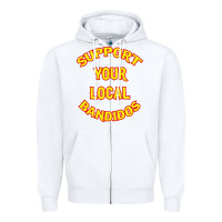 White bandidos support your local texas Zipper Hoodie - artisFamous