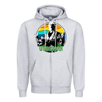 Heather Grey woooo ric flair Zipper Hoodie - artisFamous