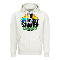 Oatmeal Heather woooo ric flair Zipper Hoodie - artisFamous