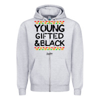Young Gifted And Black African American Men Zipper Hoodie | Teevron