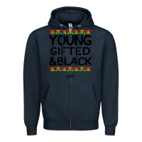 Navy young gifted and black african american men Zipper Hoodie - artisFamous