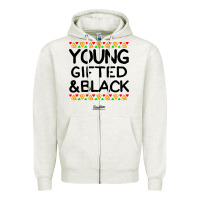 Oatmeal Heather young gifted and black african american men Zipper Hoodie - artisFamous