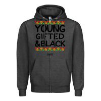 Charcoal Heather young gifted and black african american men Zipper Hoodie - artisFamous