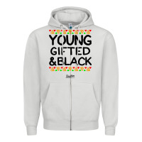 Dove Grey young gifted and black african american men Zipper Hoodie - artisFamous