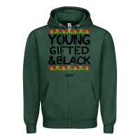Sports Green young gifted and black african american men Zipper Hoodie - artisFamous