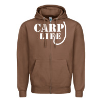 Chestnut carp life funny fish fishing Zipper Hoodie - artisFamous