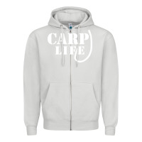 Dove Grey carp life funny fish fishing Zipper Hoodie - artisFamous