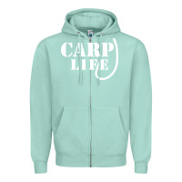 Seafoam carp life funny fish fishing Zipper Hoodie - artisFamous