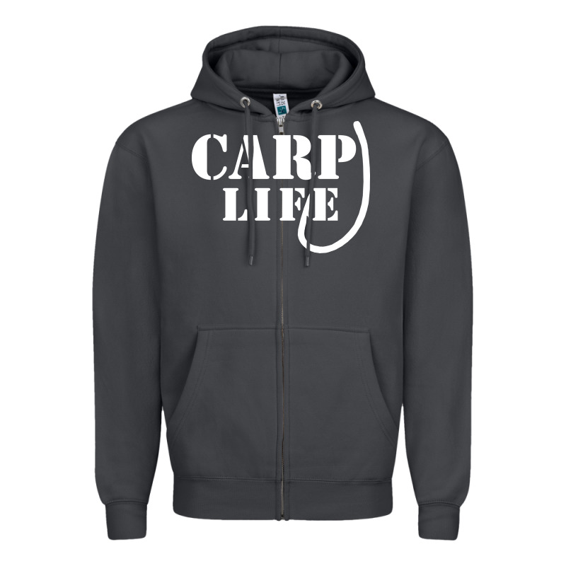 Carp Life Funny Fish Fishing Zipper Hoodie by artisFamous | Teevron