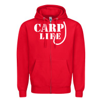 Red carp life funny fish fishing Zipper Hoodie - artisFamous
