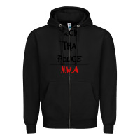 Black fck tha police Zipper Hoodie - artisFamous