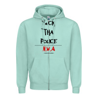 Seafoam fck tha police Zipper Hoodie - artisFamous